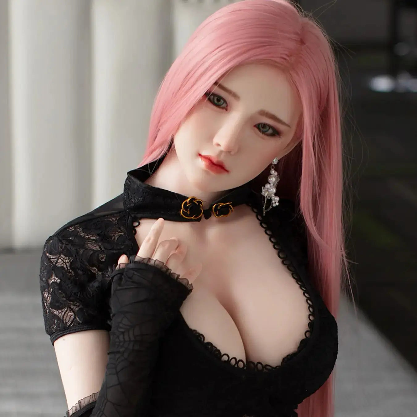 Poupée réaliste asiatique aux cheveux roses en TPE - Sena | TopLoveDoll
