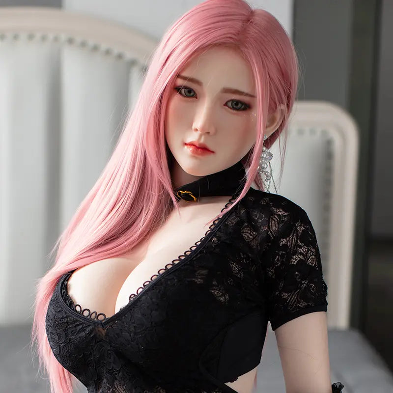 Poupée réaliste asiatique aux cheveux roses en TPE - Sena | TopLoveDoll