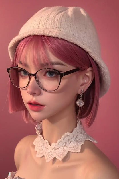 TopLoveDoll | Miko, poupée sexuelle BJD asiatique aux cheveux roses - Chic et élégante, style anime