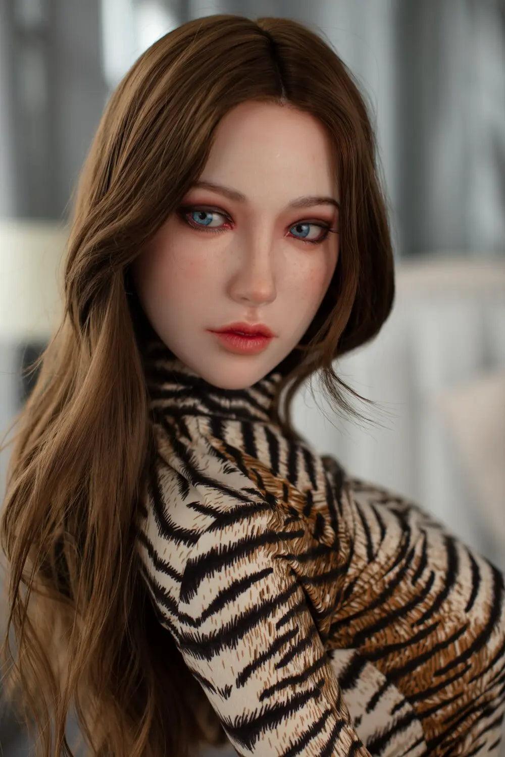 TopLoveDoll｜ Poupée sexuelle ultra réaliste à imprimé tigre, beauté séduisante – Tailles multiples (140-170 cm)