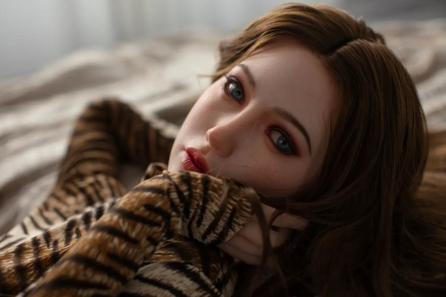 TopLoveDoll｜ Poupée sexuelle ultra réaliste à imprimé tigre, beauté séduisante – Tailles multiples (140-170 cm)