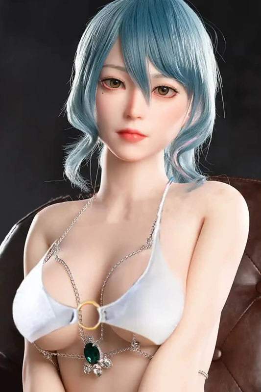 TopLoveDoll | Miko Marine Elf - Poupée sexuelle BJD anime aux cheveux bleus - Poupée sexuelle anime BJD - Cheveux bleus
