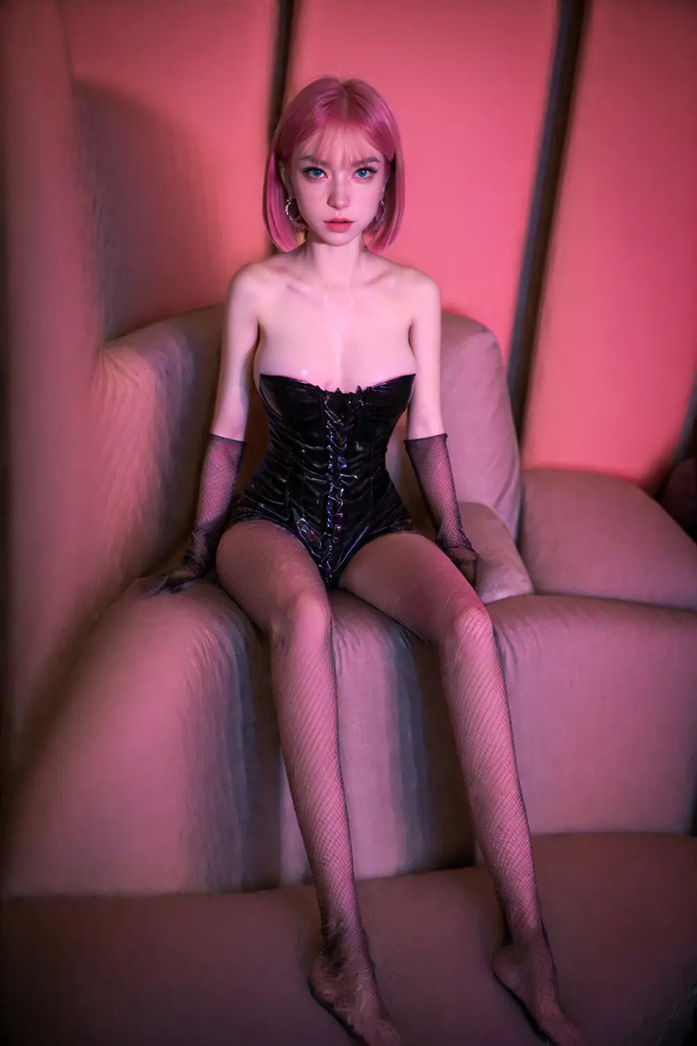 TopLoveDoll | Miko, poupée sexuelle BJD asiatique aux cheveux roses - Chic et élégante, style anime