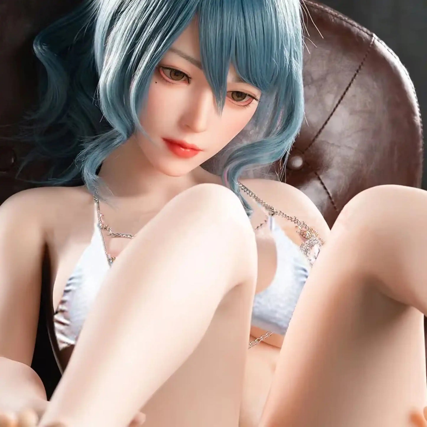 TopLoveDoll | Miko Marine Elf - Poupée sexuelle BJD anime aux cheveux bleus - Poupée sexuelle anime BJD - Cheveux bleus