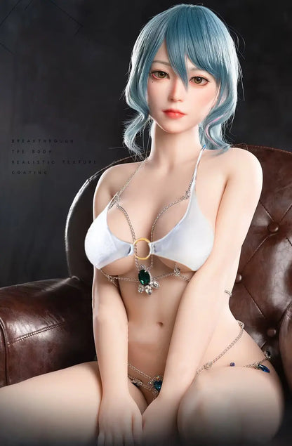 TopLoveDoll | Miko Marine Elf - Poupée sexuelle BJD anime aux cheveux bleus - Poupée sexuelle anime BJD - Cheveux bleus