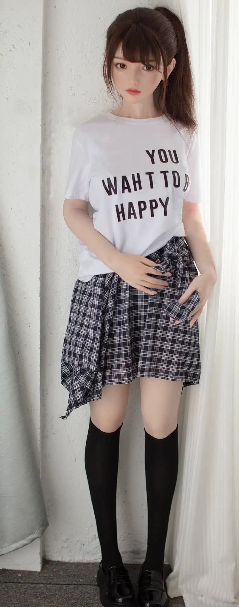 TopLoveDoll | Miko Petite Asiatique - Poupée sexuelle BJD anime étudiante à queue de cheval
