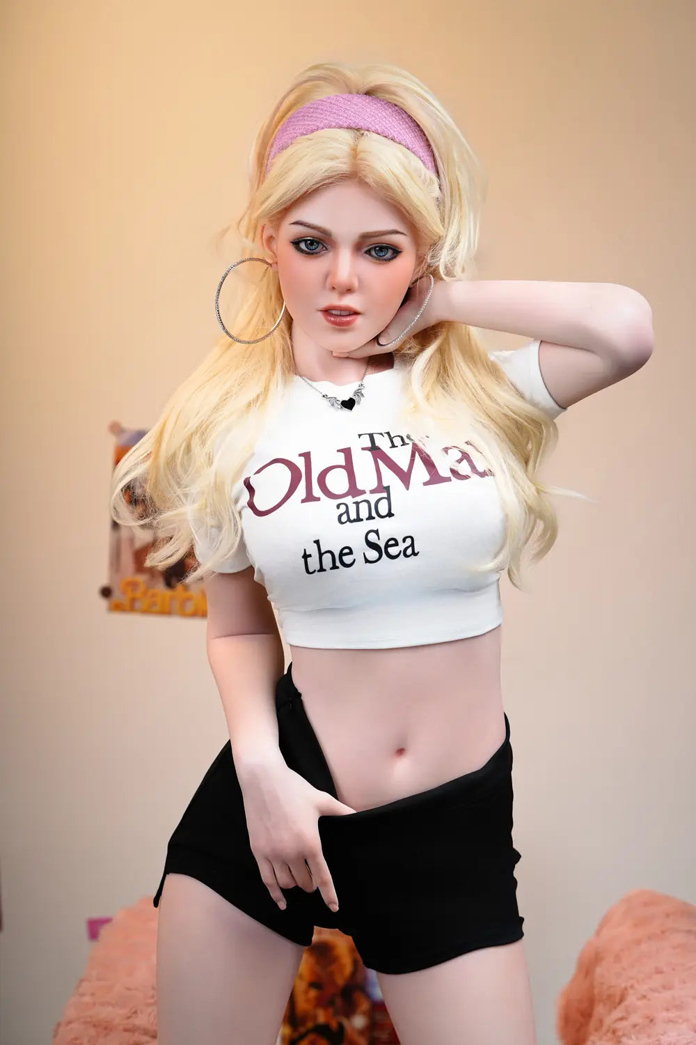 Premium blonde sex doll Raya with cheerleader energy - sorority queen inspired pink-loving companion sex doll from toplovedoll.com