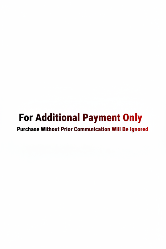 Additional payment notice for customizable realistic sex doll balance or upgrade — prior communication required, full payment policy, TopLoveDoll